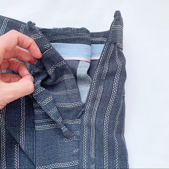 Elevenses Anthropologie Peoria Striped Side Zip Wrap Skort Size 0 - Picture 10 of 14